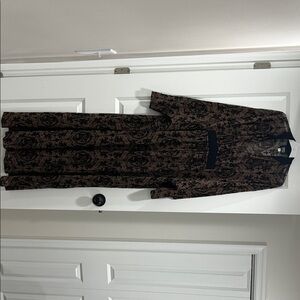 NWOT- Unique Vintage Black and Brown Caftan